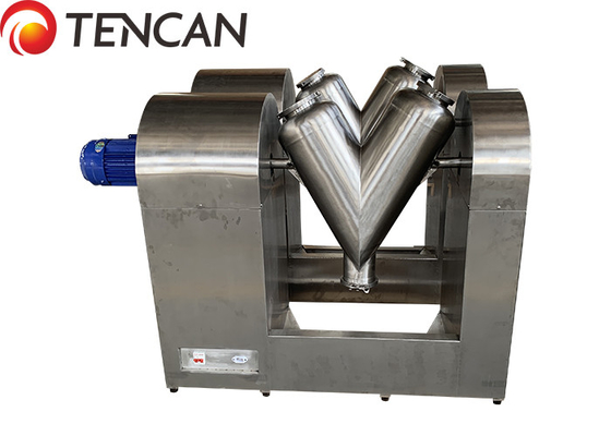 o PLC 280kg controlado pulveriza o V-tipo misturador da máquina de mistura do pó